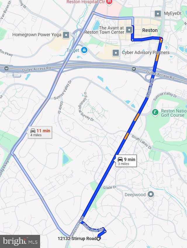 12134 Stirrup Rd, Reston, VA 20191 - map of property / related area