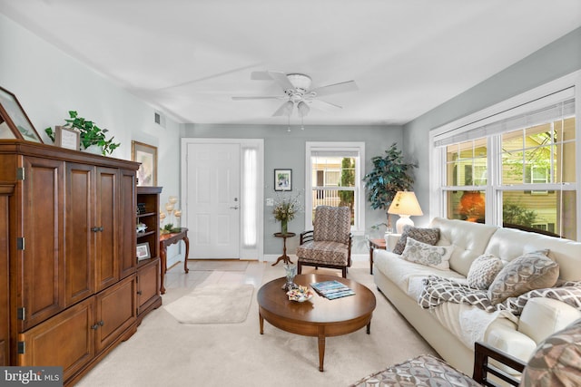9718 Winery Ct Unit 9718, Gaithersburg, MD 20879 - living room with a ceiling fan and baseboards