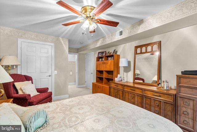 9718 Winery Ct Unit 9718, Gaithersburg, MD 20879 - bedroom with carpet, baseboards, and a ceiling fan