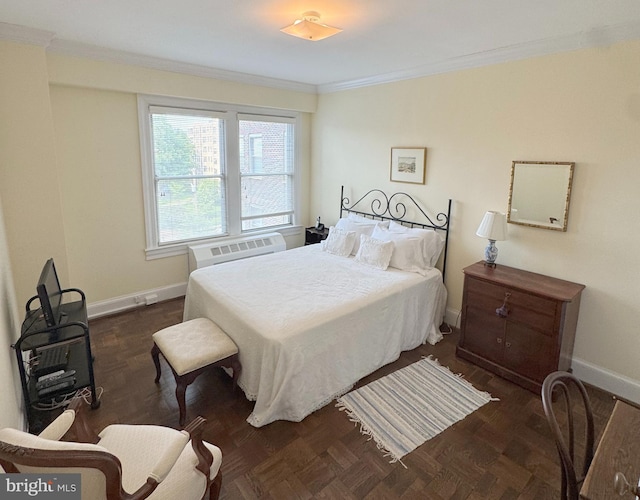 4000 Cathedral Ave NW Unit 406B, Washington, DC 20016 - bedroom with ornamental molding and baseboards