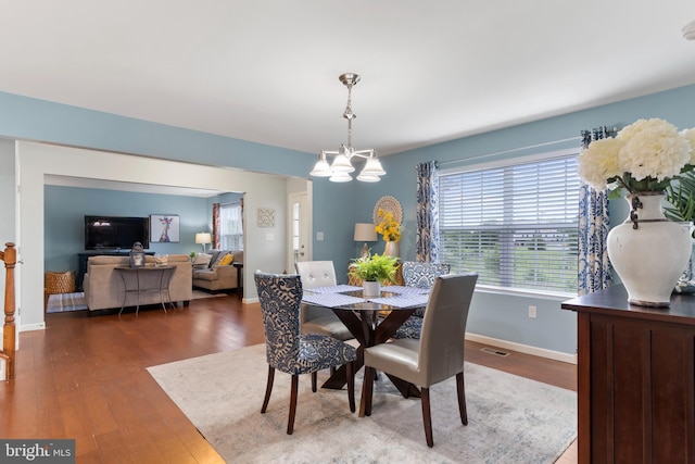 1900 Preserve Ln, Palmyra, PA 17078 - dining space with a chandelier and wood finished floors
