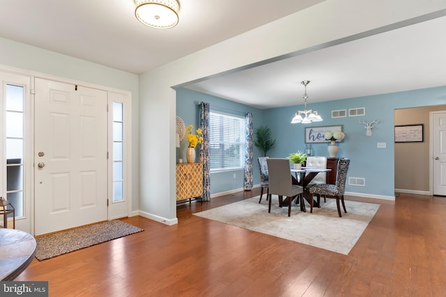 1900 Preserve Ln, Palmyra, PA 17078 - foyer with a chandelier and wood finished floors