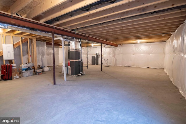 189 Massie St, Stephens City, VA 22655 - unfinished below grade area with electric panel and heating unit