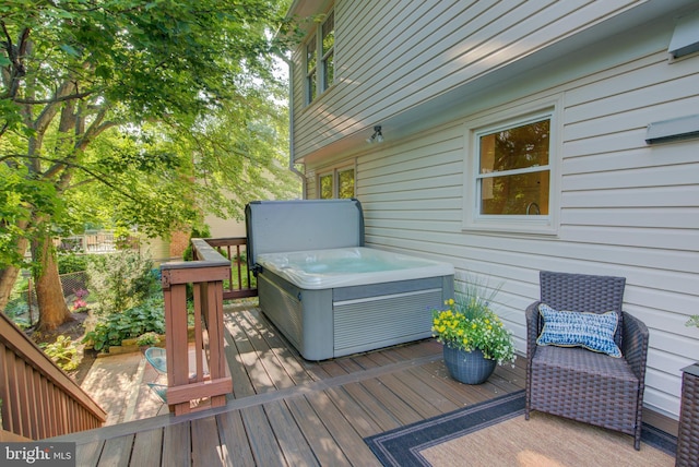 12013 Cheviot Dr, Herndon, VA 20170 - deck with a hot tub