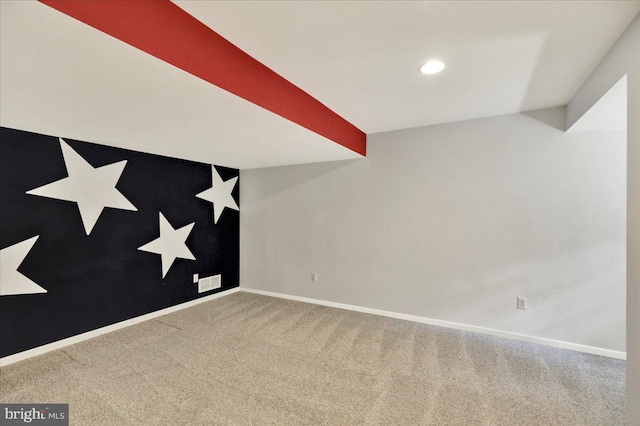 17 N Carolina Ave, Reading, PA 19608 - carpeted spare room with baseboards and recessed lighting