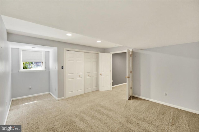 17 N Carolina Ave, Reading, PA 19608 - unfurnished bedroom with carpet, baseboards, recessed lighting, and a closet