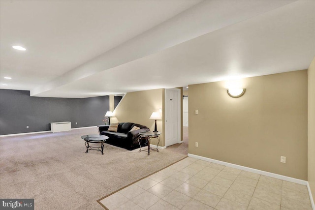 17 N Carolina Ave, Reading, PA 19608 - living room with baseboards, recessed lighting, and carpet