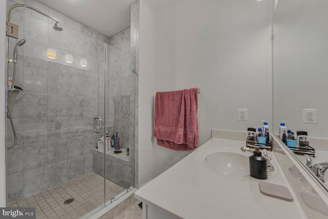 44878 Tiverton Sq, Ashburn, VA 20147 - bathroom featuring vanity and a shower stall