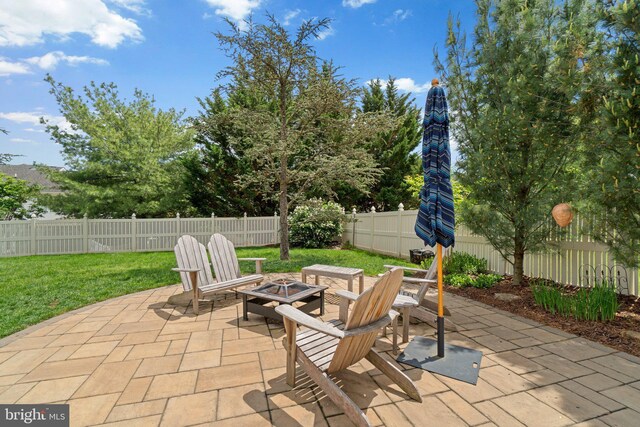5631 Jordan Blvd, New Market, MD 21774 - view of patio with a fire pit