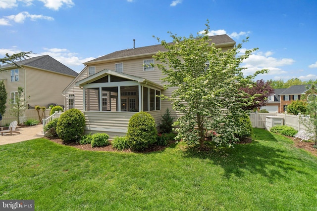 5631 Jordan Blvd, New Market, MD 21774 - back of house with a sunroom and a patio area