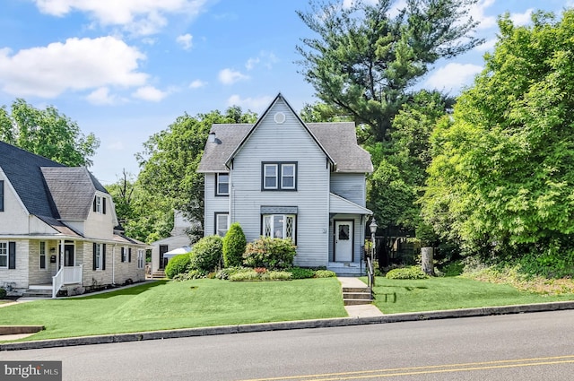 2942 Oley Turnpike Rd, Reading, PA 19606 - victorian house featuring a front lawn