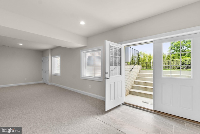 766 Chatelaine Ct, Eldersburg, MD 21784 - foyer entrance with recessed lighting and light carpet