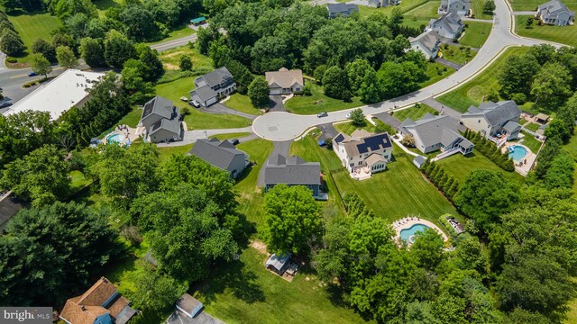 766 Chatelaine Ct, Eldersburg, MD 21784 - aerial overview of property's location featuring nearby suburban area and a pool area