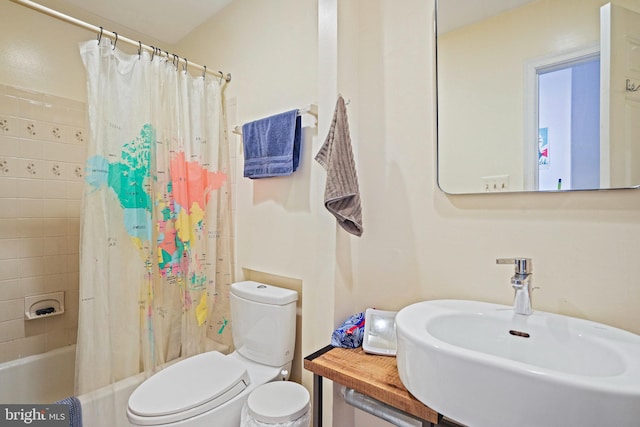 1413 Hopkins St NW, Washington, DC 20036 - full bath featuring a sink, toilet, and shower / tub combo