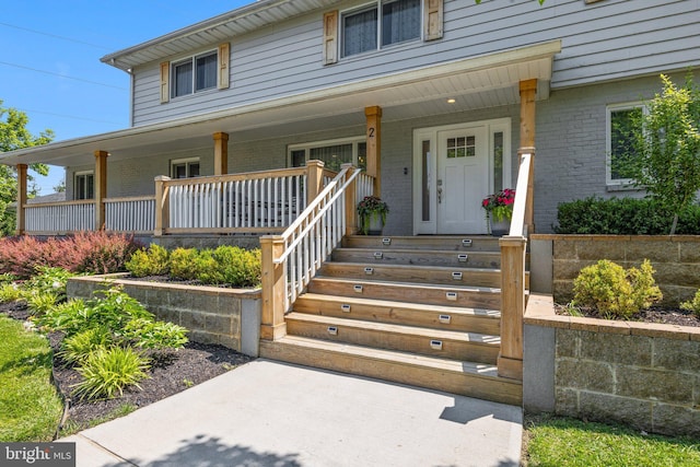 2 Woodfern Ave, Ewing, NJ 08628 - view of front of property with brick siding and covered porch