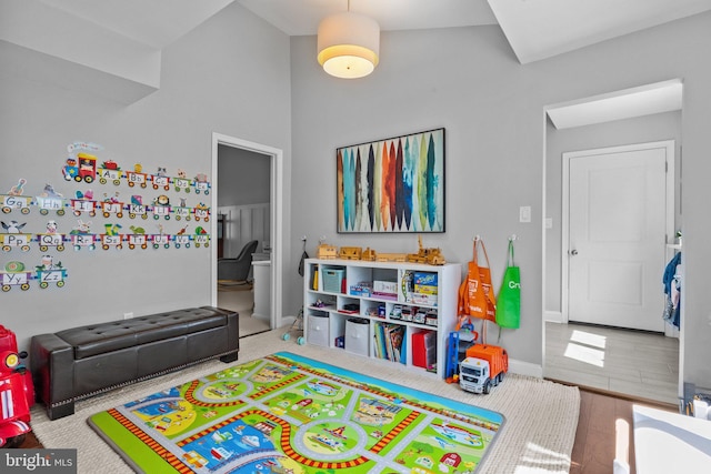 2 Woodfern Ave, Ewing, NJ 08628 - playroom featuring baseboards and lofted ceiling