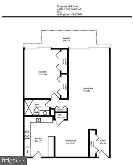 1300 Army Navy Dr Unit 803, Arlington, VA 22202 - room layout