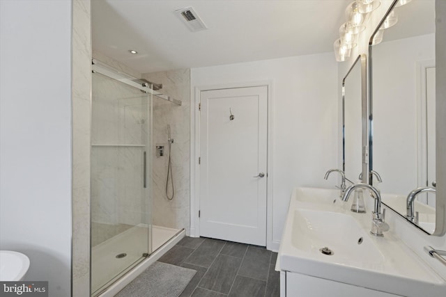 1537 S 2nd St, Philadelphia, PA 19147 - bathroom with a shower stall and double vanity
