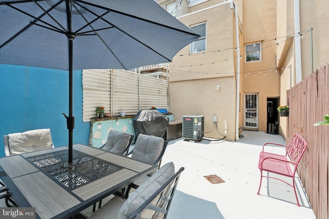 1537 S 2nd St, Philadelphia, PA 19147 - fenced backyard featuring outdoor dining space, a patio area, and central AC unit