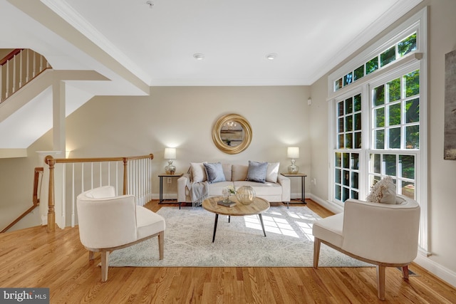 1650 Colonial Hills Dr, Mclean, VA 22102 - living area featuring healthy amount of natural light, wood finished floors, and crown molding