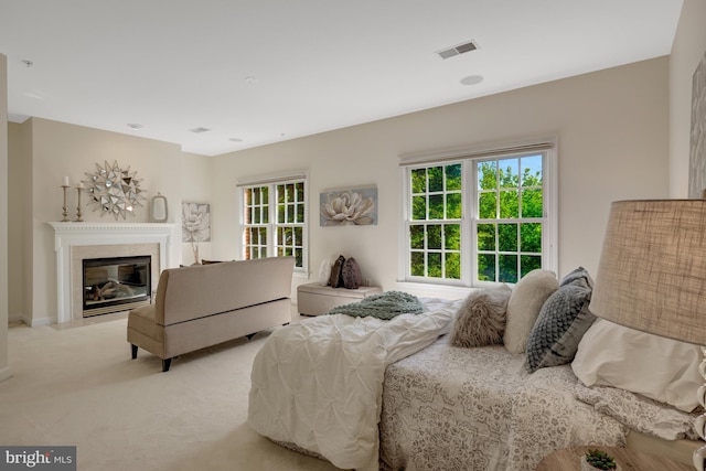 1650 Colonial Hills Dr, Mclean, VA 22102 - bedroom featuring a fireplace and light colored carpet