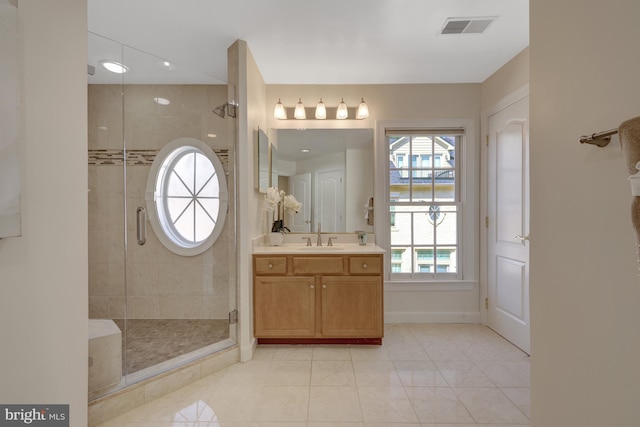 1650 Colonial Hills Dr, Mclean, VA 22102 - full bathroom with a shower stall, vanity, and recessed lighting
