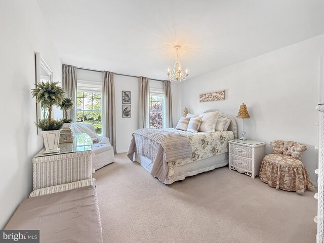 13225 Manor S, Mount Airy, MD 21771 - carpeted bedroom with a chandelier