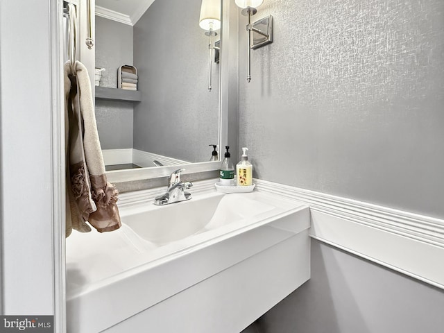 13225 Manor S, Mount Airy, MD 21771 - bathroom featuring ornamental molding and vanity