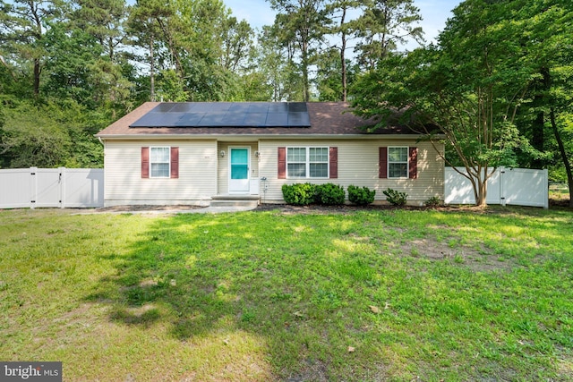 403 S Brynwood Dr, Browns Mills, NJ 08015 - single story home with a gate and solar panels
