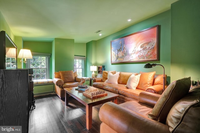323 N Patrick St, Alexandria, VA 22314 - living room with hardwood / wood-style flooring and recessed lighting