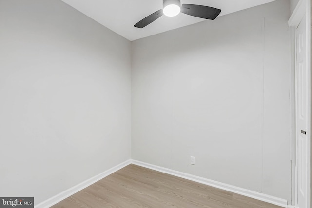 2839 Winton St, Philadelphia, PA 19145 - empty room with light wood finished floors, a ceiling fan, and baseboards