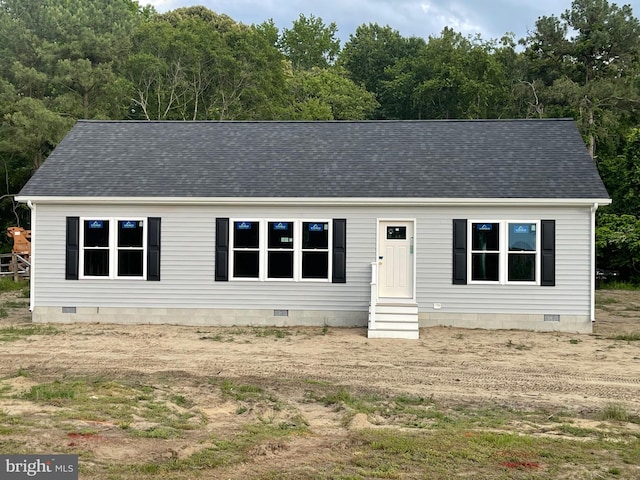 3376 Jefferson Pond Rd, Federalsburg, MD 21632 - view of front of home with crawl space, entry steps, and roof with shingles