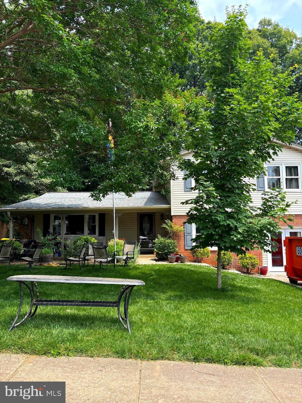 5267 Pumphrey Dr, Fairfax, VA 22032 - view of front of property with a front lawn and brick siding