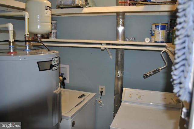 228 Canal Park Dr Unit G-1, Salisbury, MD 21804 - utility room with water heater and washer and clothes dryer