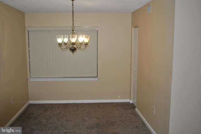 228 Canal Park Dr Unit G-1, Salisbury, MD 21804 - carpeted spare room with a chandelier and baseboards