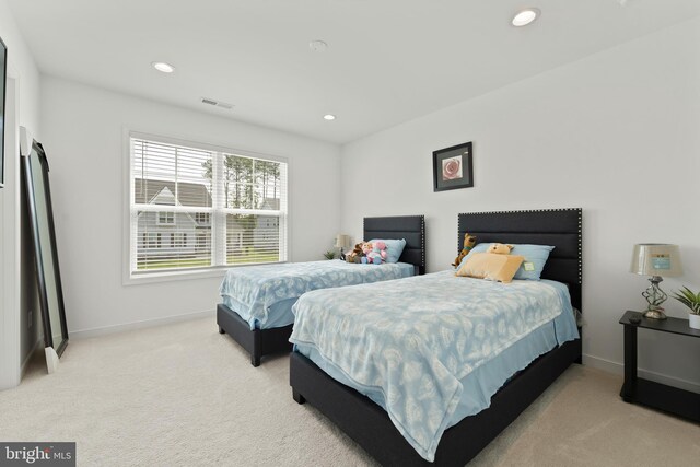9400 Kinnerton Dr, Midlothian, VA 23112 - bedroom with light colored carpet, baseboards, and recessed lighting