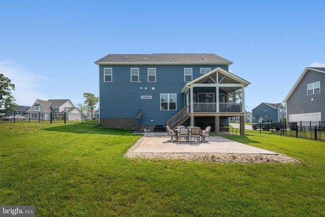 9400 Kinnerton Dr, Midlothian, VA 23112 - rear view of house featuring a patio and a sunroom