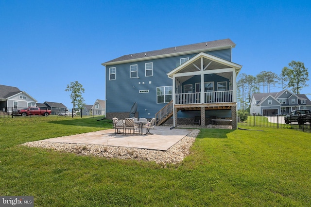 9400 Kinnerton Dr, Midlothian, VA 23112 - back of house featuring a patio area and a sunroom
