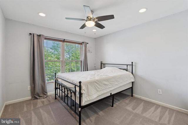 127 Watch Hill Rd, East Fallowfield Township, PA 19320 - carpeted bedroom with recessed lighting and a ceiling fan