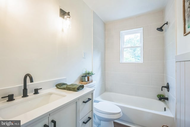 27136 Dogwood Ln, Mechanicsville, MD 20659 - full bathroom featuring shower / bath combination, toilet, and vanity