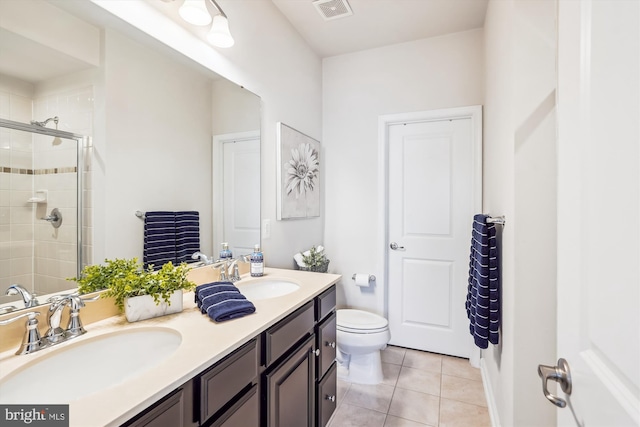 43436 Apple Orchard Sq, Ashburn, VA 20148 - full bath with double vanity, tile patterned floors, and a shower stall