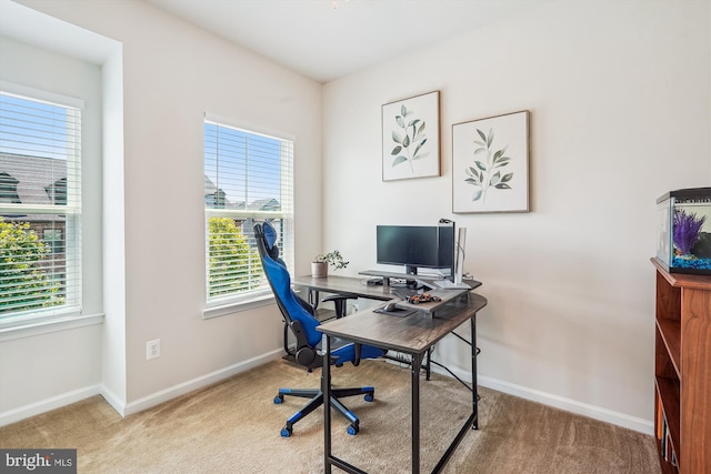 43436 Apple Orchard Sq, Ashburn, VA 20148 - office area with baseboards and carpet flooring
