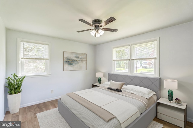 64 Poplar Ave, Warrington, PA 18976 - bedroom with wood finished floors, baseboards, and ceiling fan