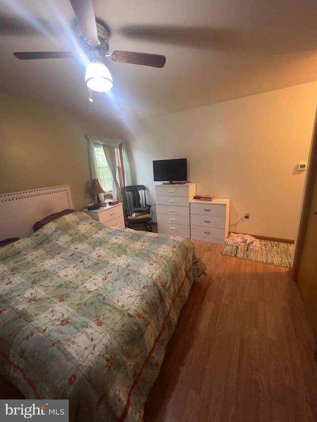 8 Cedar Rd, Mount Pocono, PA 18344 - bedroom featuring wood finished floors and ceiling fan