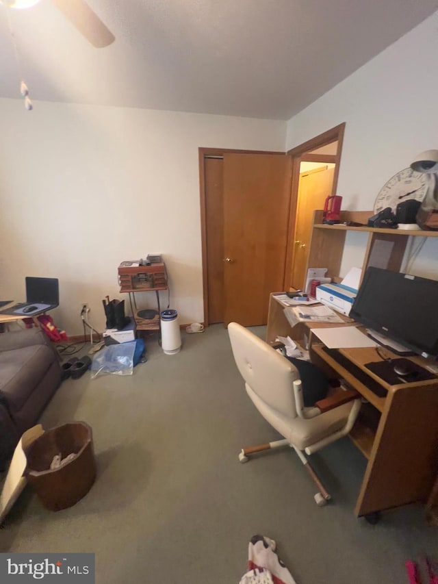 8 Cedar Rd, Mount Pocono, PA 18344 - home office featuring carpet and ceiling fan