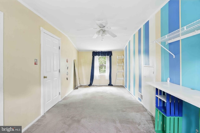 6937 Halleck St, District Heights, MD 20747 - carpeted spare room with a ceiling fan and baseboards