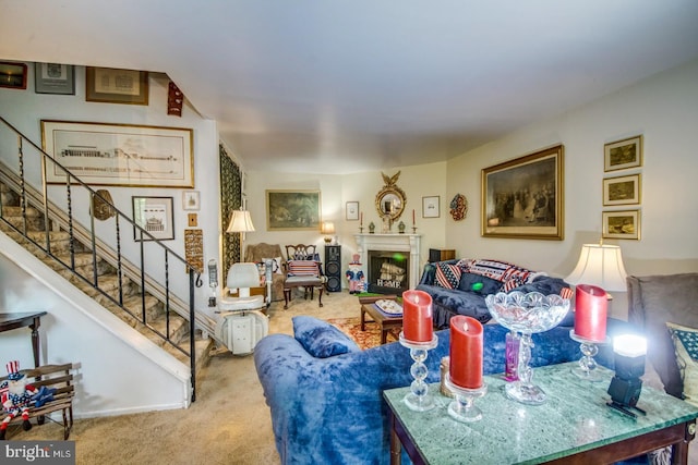 802 Timber Crk, Lindenwold, NJ 08021 - carpeted living room featuring stairs
