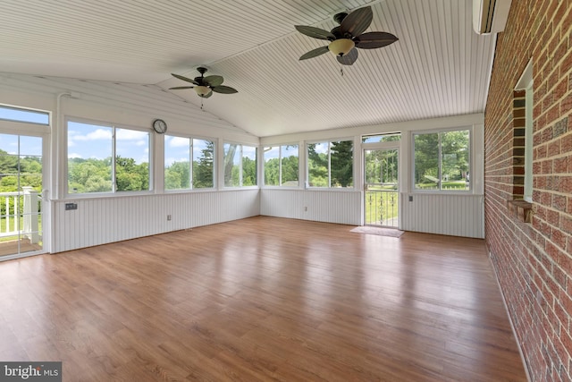 1404 Stockton Rd, Joppa, MD 21085 - unfurnished sunroom featuring ceiling fan, plenty of natural light, and vaulted ceiling