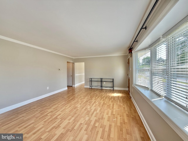 504 Redrow Ave, Swedesboro, NJ 08085 - empty room with light wood-style floors and crown molding