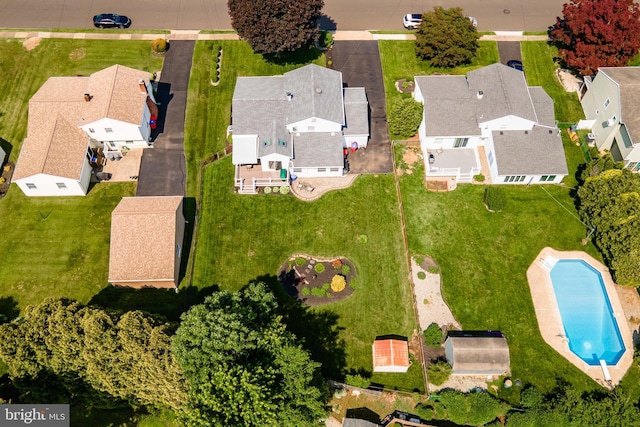 1227 Lynda Ln, Warminster, PA 18974 - aerial view of residential area with a pool